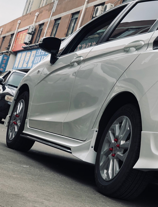Honda Fit 3rd Gen GK3 GK4 GK5 GK6 GK7 GH7 GP5 GP6 2018 2019 2020 with Aftermarket Parts - Side Skirts PP from Yofer USA
