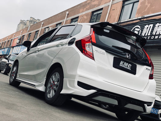Honda Fit 3rd Gen GK3 GK4 GK5 GK6 GK7 GH7 GP5 GP6 2018 2019 2020 with Aftermarket Parts - Rear Diffuser & Canards PP from Yofer USA