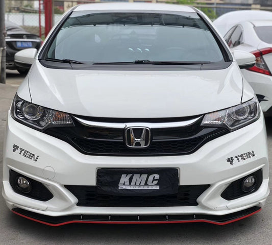Honda Fit 3rd Gen GK3 GK4 GK5 GK6 GK7 GH7 GP5 GP6 2018 2019 2020 with Aftermarket Parts - Front Lip Splitter PP from Yofer USA