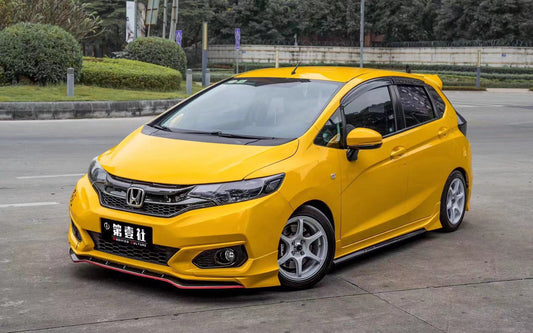 Honda Fit 3rd Gen GK3 GK4 GK5 GK6 GK7 GH7 GP5 GP6 2018 2019 2020 with Aftermarket Parts - Front Lip Splitter PP from Yofer USA