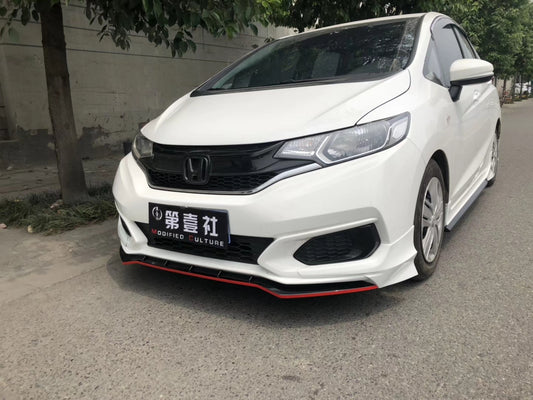 Honda Fit 3rd Gen GK3 GK4 GK5 GK6 GK7 GH7 GP5 GP6 2018 2019 2020 with Aftermarket Parts - Front Lip Splitter PP from Yofer USA
