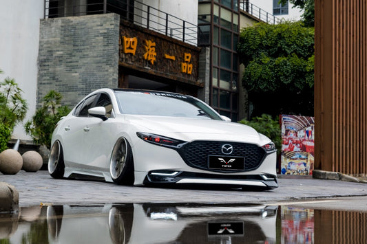 Mazda Mazda3 4th Gen BP 2019-ON with Aftermarket Parts - Front Lip Splitter PP from Yofer USA