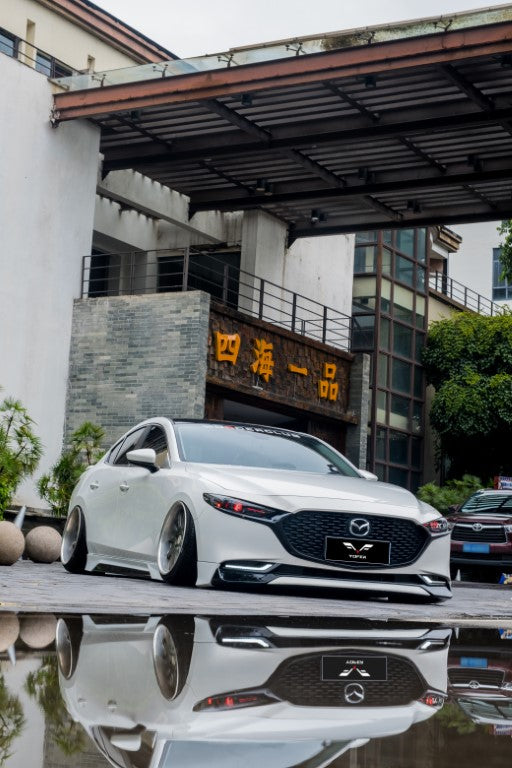 Mazda Mazda3 4th Gen BP 2019-ON with Aftermarket Parts - Front Lip Splitter PP from Yofer USA
