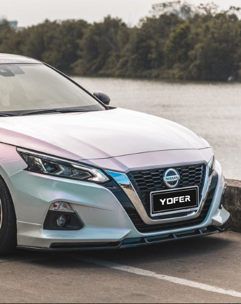 Nissan Altima L34 2019-2022 with Aftermarket Parts - Front Lip Splitter PP from Yofer USA