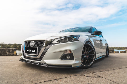 Nissan Altima L34 2019-2022 with Aftermarket Parts - Front Lip Splitter PP from Yofer USA