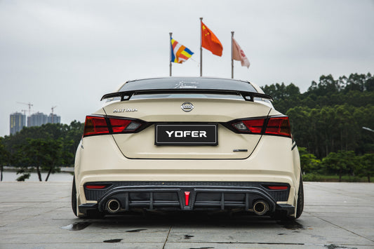 Nissan Altima L34 2019 2020 2021 2022 with Aftermarket Parts - Rear Diffuser & Canards PP from Yofer USA