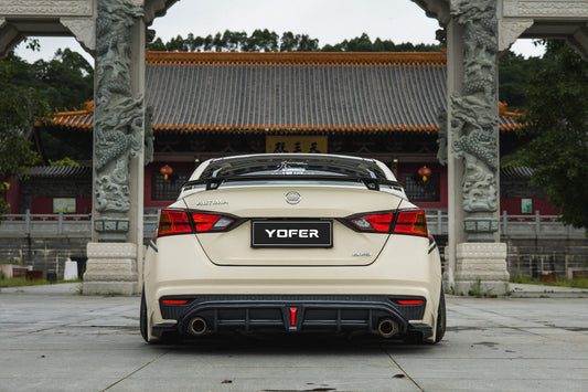 Nissan Altima L34 2019 2020 2021 2022 with Aftermarket Parts - Rear Diffuser & Canards PP from Yofer USA