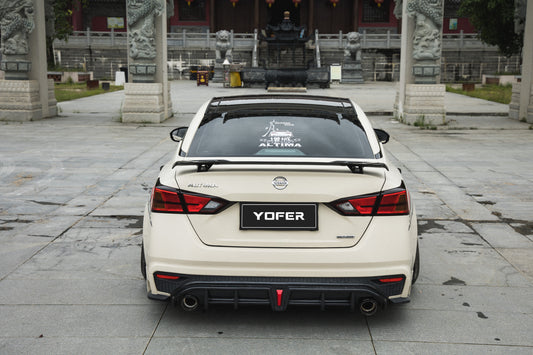 Nissan Altima L34 2019 2020 2021 2022 with Aftermarket Parts - Rear Diffuser & Canards PP from Yofer USA