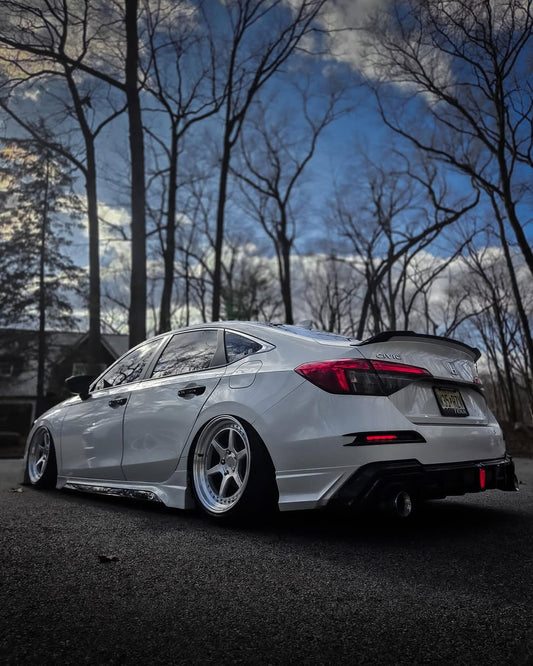 Honda Civic 11th Gen FE1 FE2 FE4 2022-ON with Aftermarket Parts - Rear Diffuser & Canards PP from Yofer USA