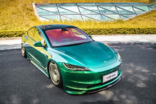 Tesla Model 3 Highland 2024-ON with Aftermarket Parts - Front Lip Splitter ABS+PP from Yofer USA