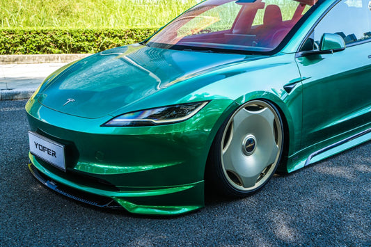 Tesla Model 3 Highland 2024-ON with Aftermarket Parts - Front Lip Splitter ABS+PP from Yofer USA
