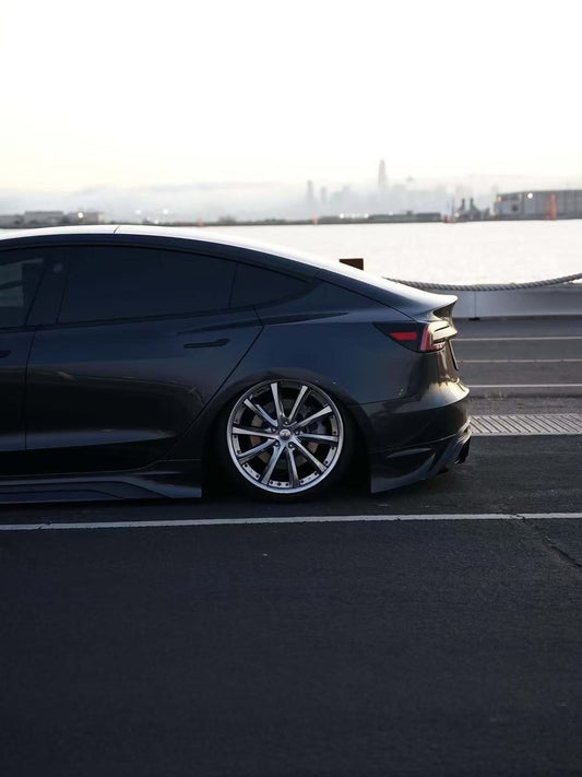 Tesla Model 3 Highland / Performance 2024 with Aftermarket Parts - V1 Sports Rear Diffuser & Canards PPfrom Yofer USA