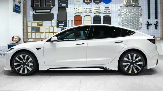 Tesla Model 3 Highland / Performance 2024 with Aftermarket Parts - Side Skirts ABS /PP from Yofer USA