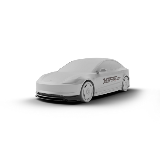 Tesla Model 3 Highland 2024 with Aftermarket Parts - Front Lip Splitter ABS & PP from Yofer USA