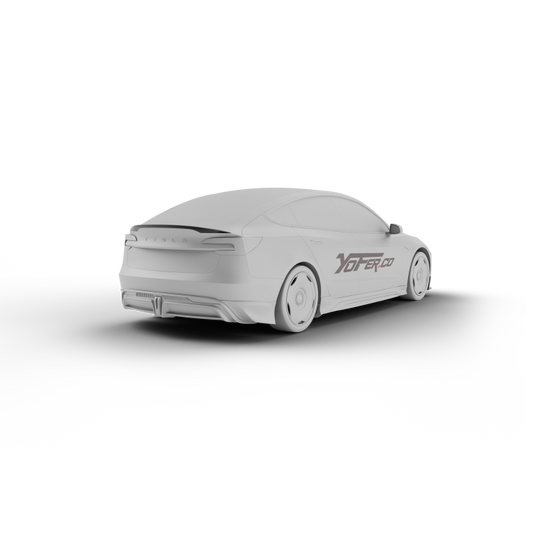 Tesla Model 3 Highland / Performance 2024-ON with Aftermarket Parts - Rear Spoiler Pre-preg Carbon Fiber / ABS from Yofer USA