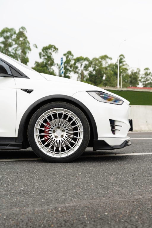 Tesla Model X Performance / Standard Range / P100D / P90D / Long Range Plus / 100D / 90D / 75D / 70D 2016 2017 2018 2019 2020 2021 with Aftermarket Parts - Front Lip PP from Yofer USA