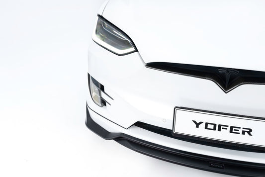 Tesla Model X Performance / Standard Range / P100D / P90D / Long Range Plus / 100D / 90D / 75D / 70D 2016 2017 2018 2019 2020 2021 with Aftermarket Parts - Front Lip PP from Yofer USA