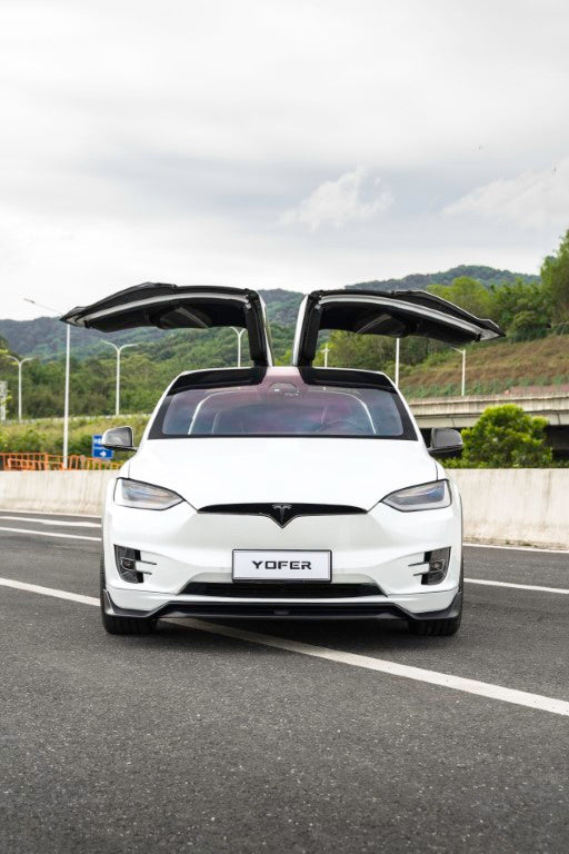 Tesla Model X Performance / Standard Range / P100D / P90D / Long Range Plus / 100D / 90D / 75D / 70D 2016 2017 2018 2019 2020 2021 with Aftermarket Parts - Front Lip PP from Yofer USA