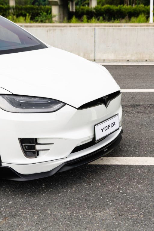 Tesla Model X Performance / Standard Range / P100D / P90D / Long Range Plus / 100D / 90D / 75D / 70D 2016 2017 2018 2019 2020 2021 with Aftermarket Parts - Front Lip PP from Yofer USA