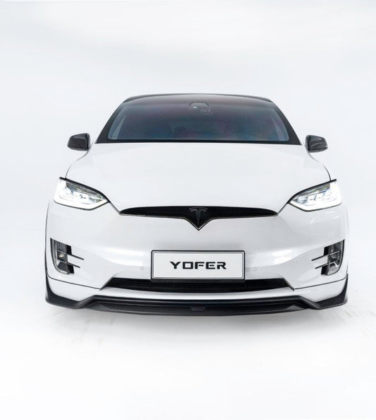 Tesla Model X Performance / Standard Range / P100D / P90D / Long Range Plus / 100D / 90D / 75D / 70D 2016 2017 2018 2019 2020 2021 with Aftermarket Parts - Front Lip PP from Yofer USA