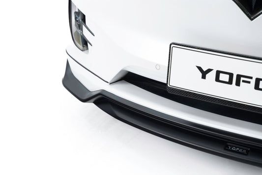 Tesla Model X Performance / Standard Range / P100D / P90D / Long Range Plus / 100D / 90D / 75D / 70D 2016 2017 2018 2019 2020 2021 with Aftermarket Parts - Front Lip PP from Yofer USA