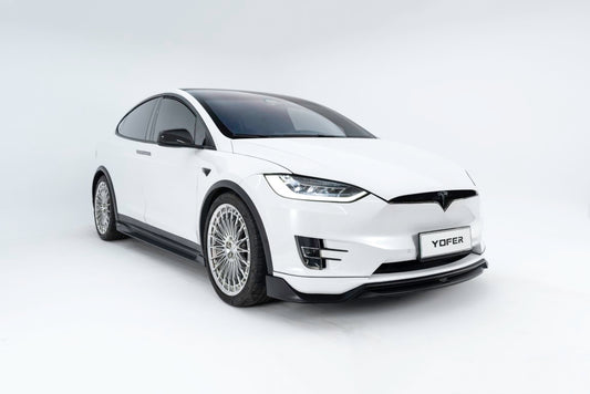 Tesla Model X Performance / Standard Range / P100D / P90D / Long Range Plus / 100D / 90D / 75D / 70D 2016 2017 2018 2019 2020 2021 with Aftermarket Parts - Front Lip PP from Yofer USA