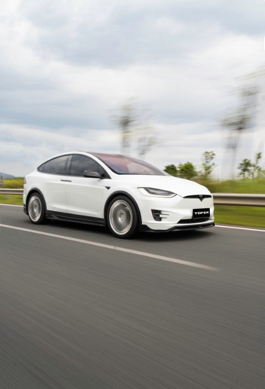 Tesla Model X Performance / Standard Range / P100D / P90D / Long Range Plus / 100D / 90D / 75D / 70D 2016 2017 2018 2019 2020 2021 with Aftermarket Parts - Front Lip PP from Yofer USA