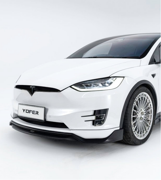 Tesla Model X Performance / Standard Range / P100D / P90D / Long Range Plus / 100D / 90D / 75D / 70D 2016 2017 2018 2019 2020 2021 with Aftermarket Parts - Front Lip PP from Yofer USA