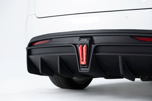 Tesla Model X Performance / Plaid / Standard Range / P100D / P90D / Long Range Plus / Base / 100D / 90D / 75D / 70D 2016-2021 with Aftermarket Parts - Rear Diffuser PP from Yofer USA
