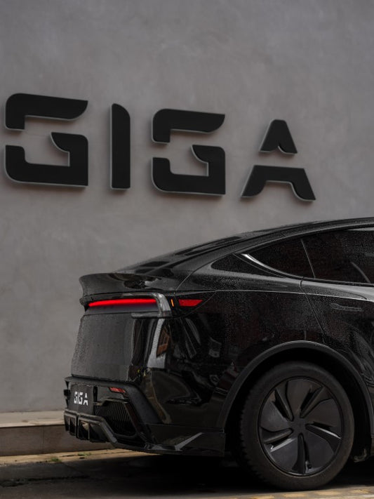 Tesla Model Y Juniper 2026-ON with Aftermarket Parts - Loong Flames Rear Diffuser PP Polypropylene from Yofer USA