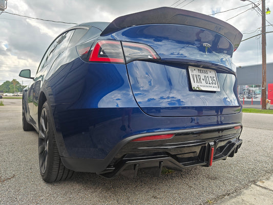 Tesla Model Y / Performance 2021 2022 2023 2024 with Aftermarket Parts - V2 Rear Diffuser PP from Yofer USA