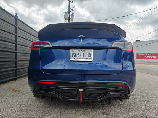 Tesla Model Y / Performance 2021 2022 2023 2024 with Aftermarket Parts - V2 Rear Diffuser PP from Yofer USA