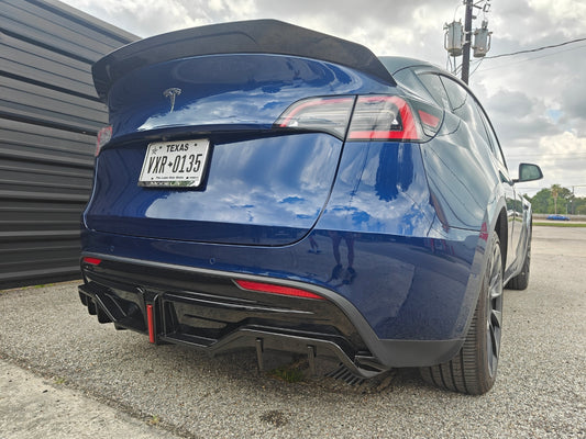 Tesla Model Y / Performance 2021 2022 2023 2024 with Aftermarket Parts - V2 Rear Diffuser PP from Yofer USA