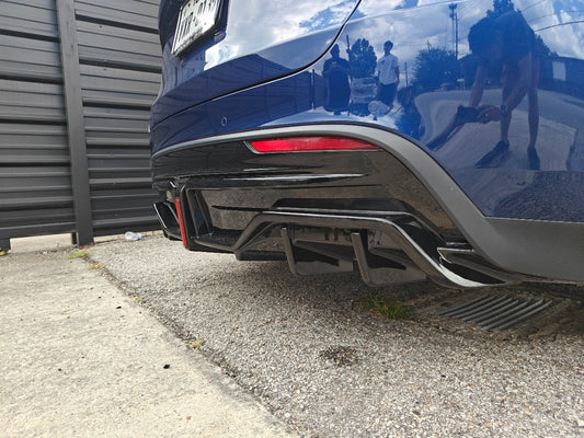 Tesla Model Y / Performance 2021 2022 2023 2024 with Aftermarket Parts - V2 Rear Diffuser PP from Yofer USA