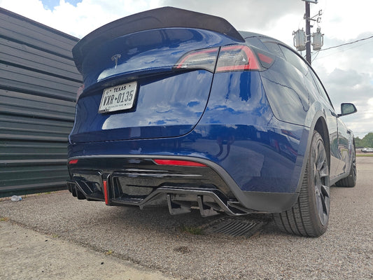 Tesla Model Y / Performance 2021 2022 2023 2024 with Aftermarket Parts - V2 Rear Diffuser PP from Yofer USA
