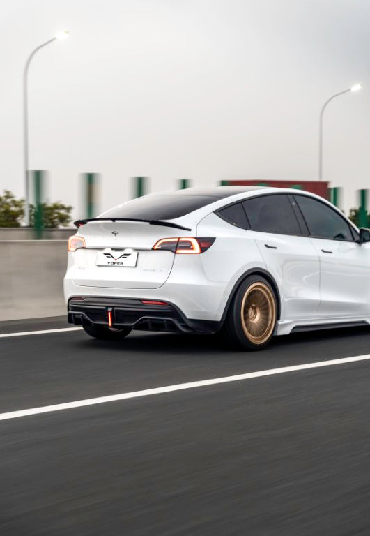 Tesla Model Y / Performance 2021 2022 2023 2024 with Aftermarket Parts - V2 Rear Diffuser PP from Yofer USA
