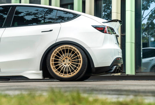 Tesla Model Y / Performance 2021 2022 2023 2024 with Aftermarket Parts - V2 Rear Lip Spoiler PP from Yofer USA
