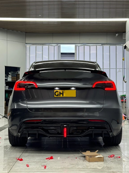 Tesla Model Y / Performance 2021 2022 2023 2024 with Aftermarket Parts - V2 Rear Diffuser PP from Yofer USA