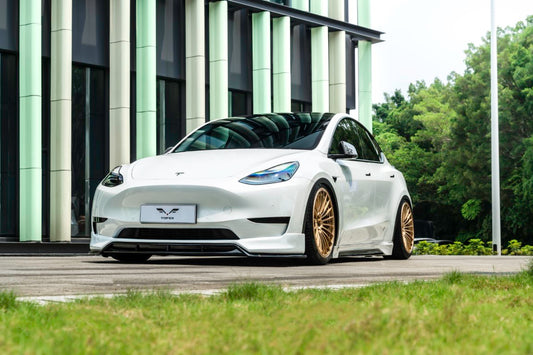 Tesla Model Y / Performance 2021 2022 2023 2024 with Aftermarket Parts - V2 Front Lip PP from Yofer USA