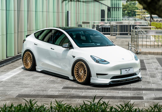 Tesla Model Y / Performance 2021 2022 2023 2024 with Aftermarket Parts - V2 Side Skirts PP from Yofer USA