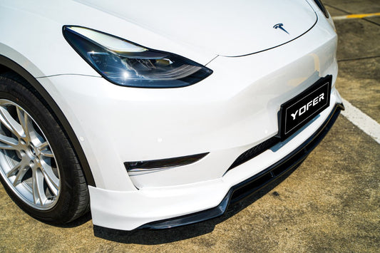 Tesla Model Y / Performance 2021 2022 2023 2024 with Aftermarket Parts - V2 Front Lip PP from Yofer USA