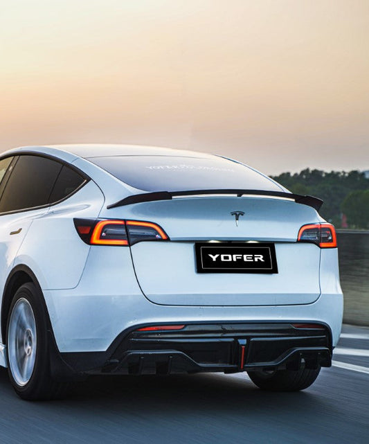 Tesla Model Y / Performance 2021 2022 2023 2024 with Aftermarket Parts - V2 Rear Diffuser PP from Yofer USA