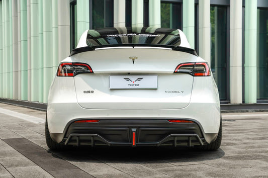 Tesla Model Y / Performance 2021 2022 2023 2024 with Aftermarket Parts - V2 Rear Lip Spoiler PP from Yofer USA