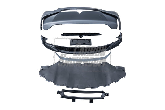 Tesla Model Y / Performance 2021-ON with Aftermarket Parts - Loong Flames Max Front Bumper PP from Yofer USA