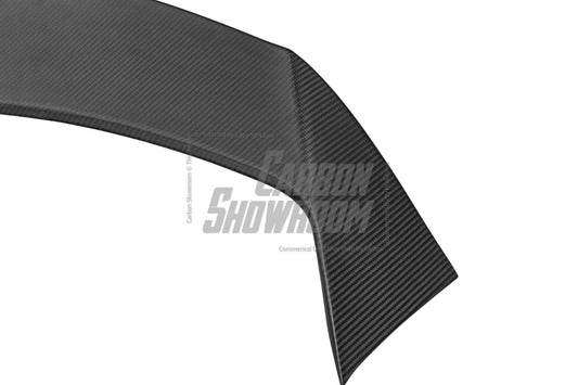 Tesla Model Y / Performance 2021 2022 2023 2024 with Aftermarket Parts - Loong Flames Style Rear Spoiler Wing Carbon Fiber from Yofer USA