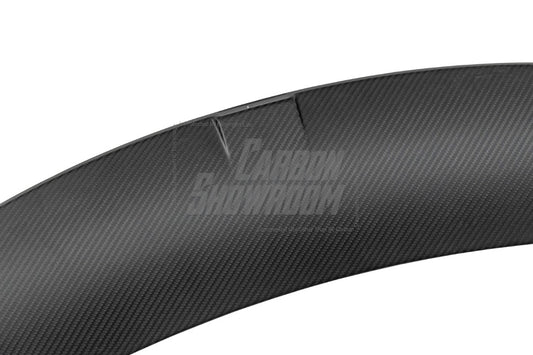 Tesla Model Y / Performance 2021 2022 2023 2024 with Aftermarket Parts - Loong Flames Style Rear Spoiler Wing Carbon Fiber from Yofer USA