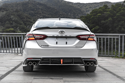 Toyota Camry 8th Gen XV70 SE XSE 2018-2024 with Aftermarket Parts - V2 Style Rear Diffuser PP from Yofer USA