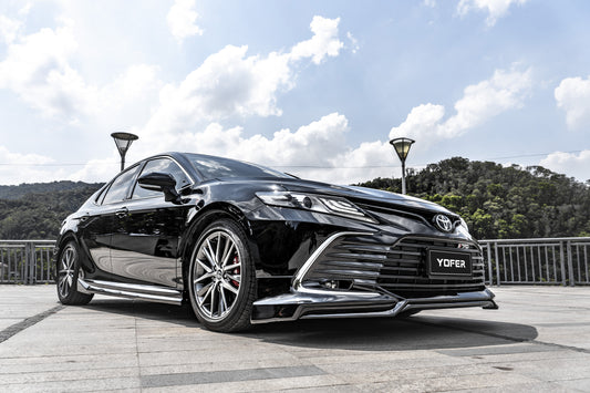 Toyota Camry 8th Gen XV70 LE XLE 2021-2024 with Aftermarket Parts - Front Lip Splitter PP from Yofer USA