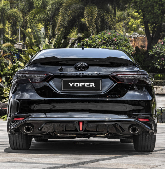 Toyota Camry 8th Gen XV70 LE XLE 2018-2024 with Aftermarket Parts - Rear Diffuser & Canards PP from Yofer USA