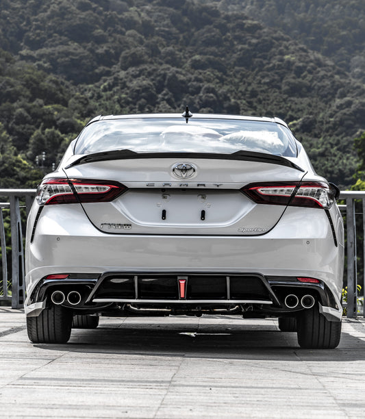 Toyota Camry 8th Gen XV70 SE XSE 2018-2024 with Aftermarket Parts - V2 Style Rear Diffuser PP from Yofer USA
